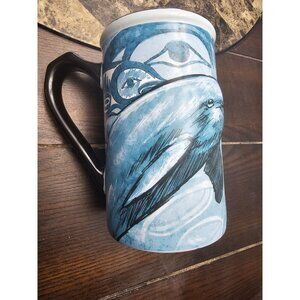 Sea World Dolphins Coffee Cup Mug with 3-D Raised Bottle Nose Dolphins